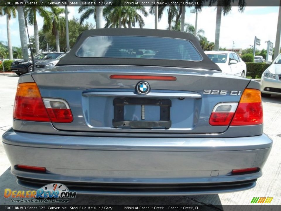 2003 BMW 3 Series 325i Convertible Steel Blue Metallic / Grey Photo #7