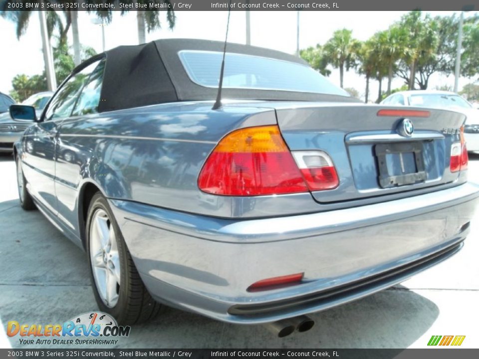 2003 BMW 3 Series 325i Convertible Steel Blue Metallic / Grey Photo #9