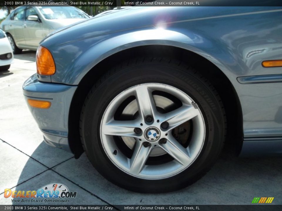 2003 BMW 3 Series 325i Convertible Steel Blue Metallic / Grey Photo #11