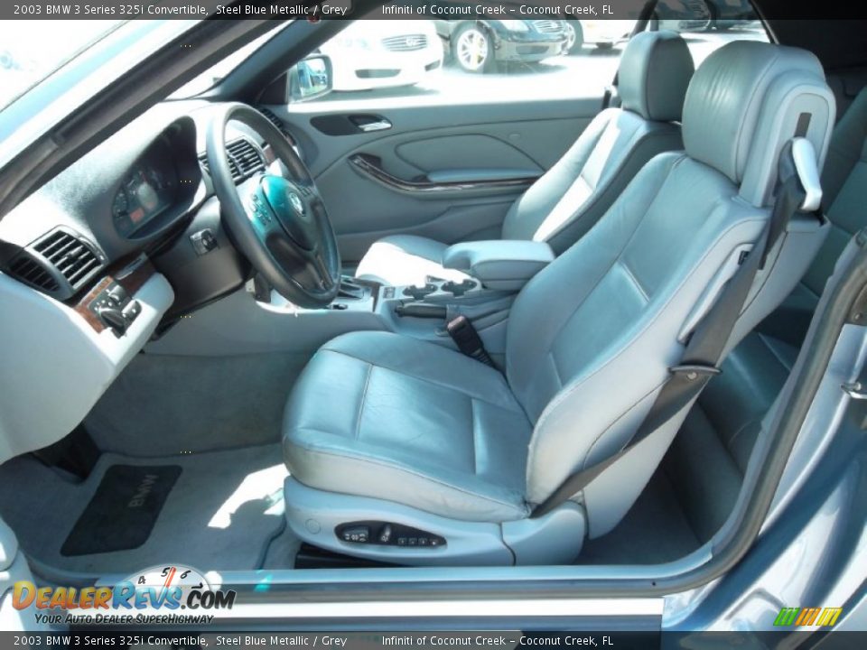 2003 BMW 3 Series 325i Convertible Steel Blue Metallic / Grey Photo #17