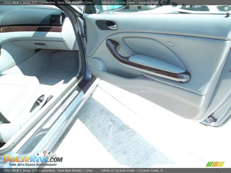 2003 BMW 3 Series 325i Convertible Steel Blue Metallic / Grey Photo #19