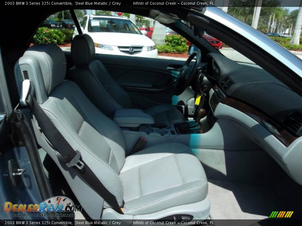 2003 BMW 3 Series 325i Convertible Steel Blue Metallic / Grey Photo #20