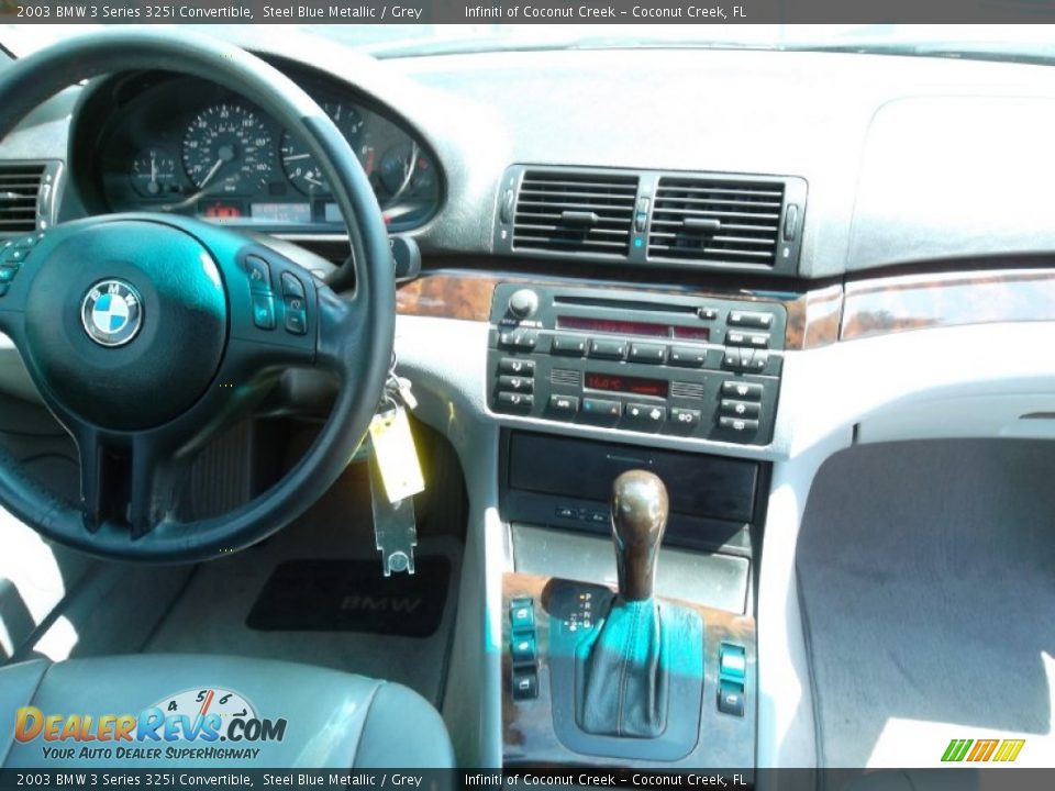 2003 BMW 3 Series 325i Convertible Steel Blue Metallic / Grey Photo #23