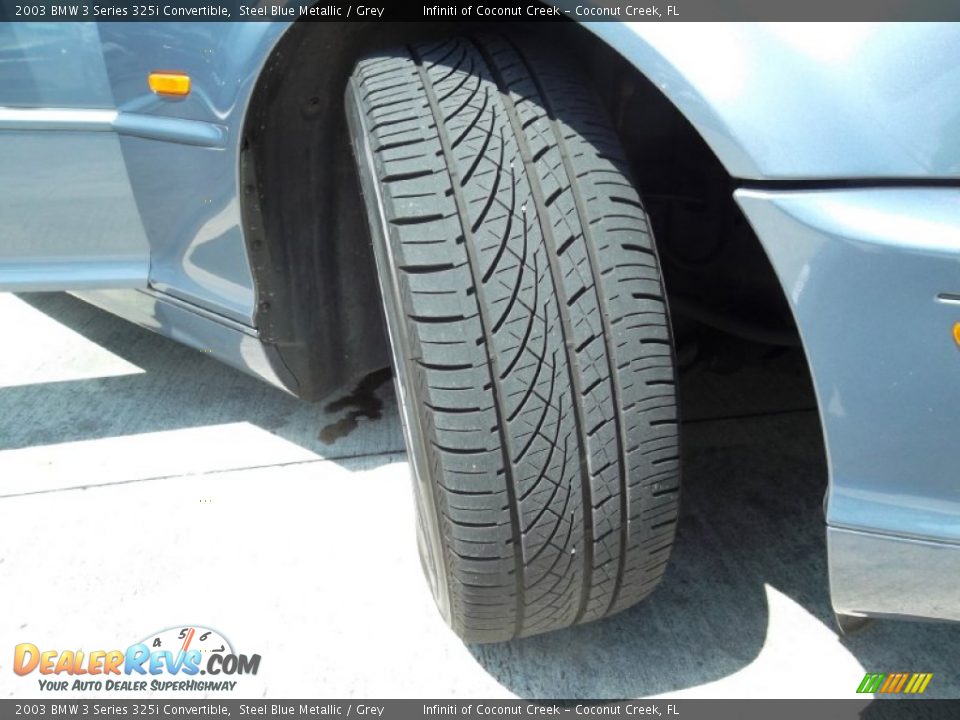 2003 BMW 3 Series 325i Convertible Steel Blue Metallic / Grey Photo #27