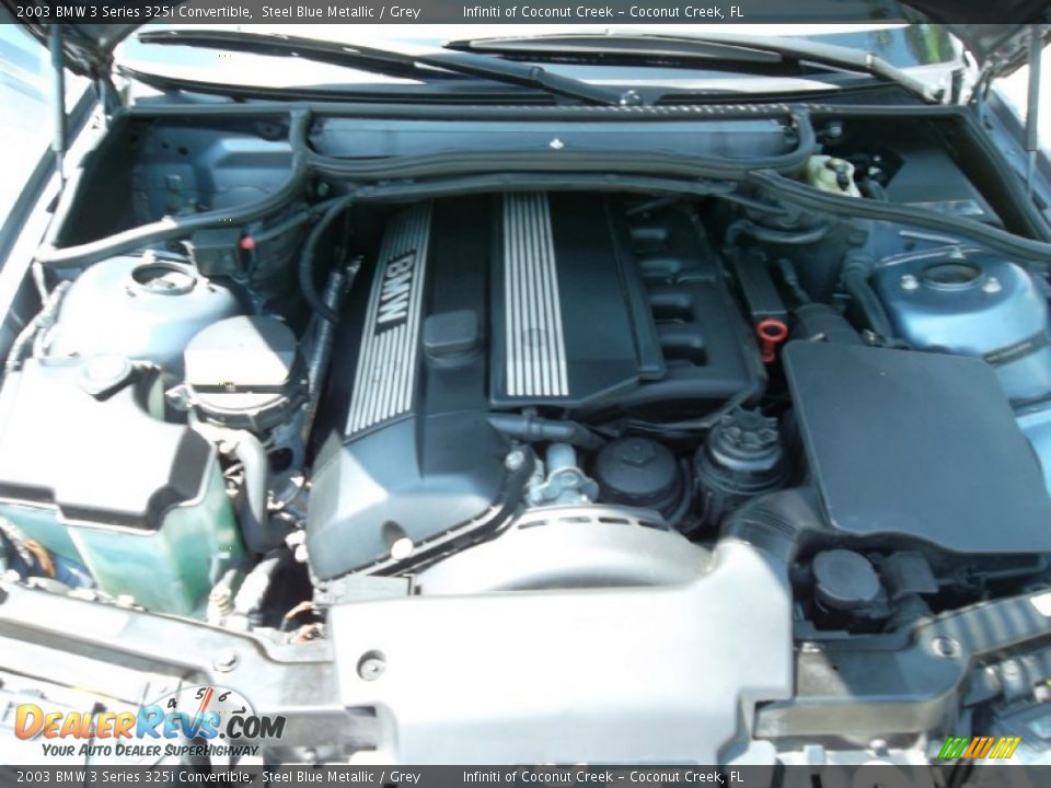 2003 BMW 3 Series 325i Convertible Steel Blue Metallic / Grey Photo #28
