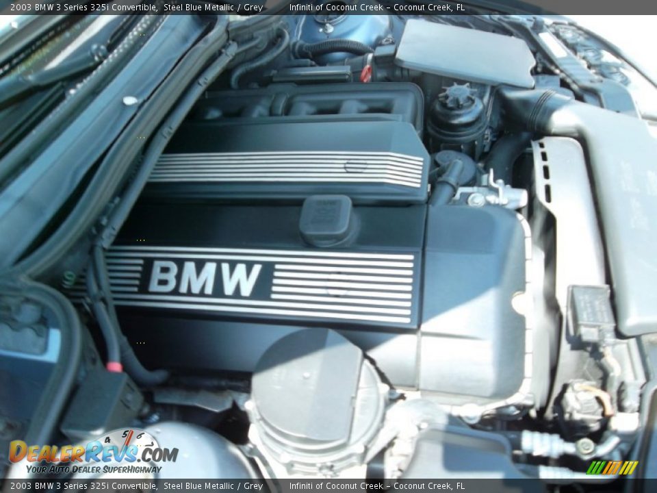 2003 BMW 3 Series 325i Convertible Steel Blue Metallic / Grey Photo #29