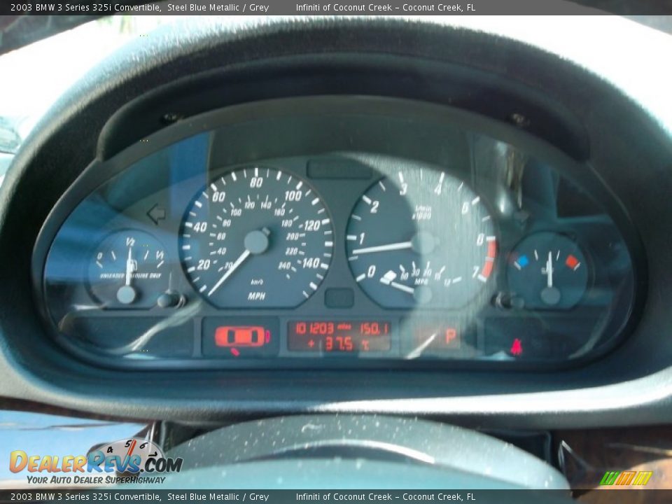 2003 BMW 3 Series 325i Convertible Steel Blue Metallic / Grey Photo #30