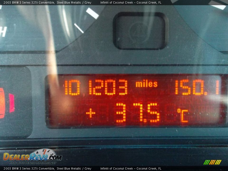 2003 BMW 3 Series 325i Convertible Steel Blue Metallic / Grey Photo #31