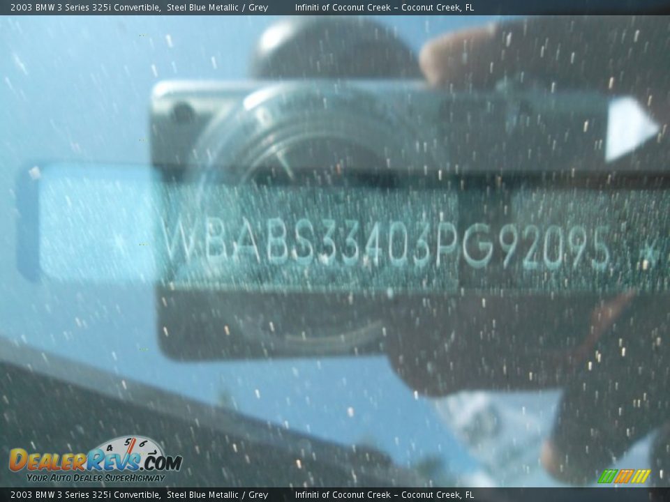 2003 BMW 3 Series 325i Convertible Steel Blue Metallic / Grey Photo #32