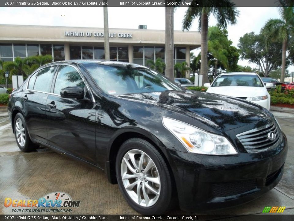 2007 Infiniti G 35 Sedan Black Obsidian / Graphite Black Photo #1