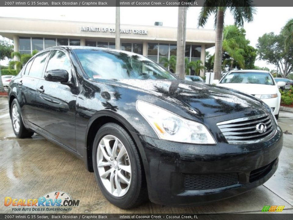 2007 Infiniti G 35 Sedan Black Obsidian / Graphite Black Photo #2