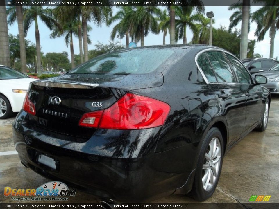 2007 Infiniti G 35 Sedan Black Obsidian / Graphite Black Photo #6