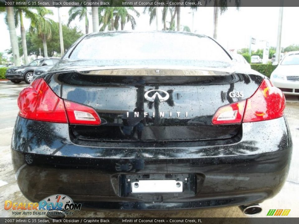 2007 Infiniti G 35 Sedan Black Obsidian / Graphite Black Photo #7