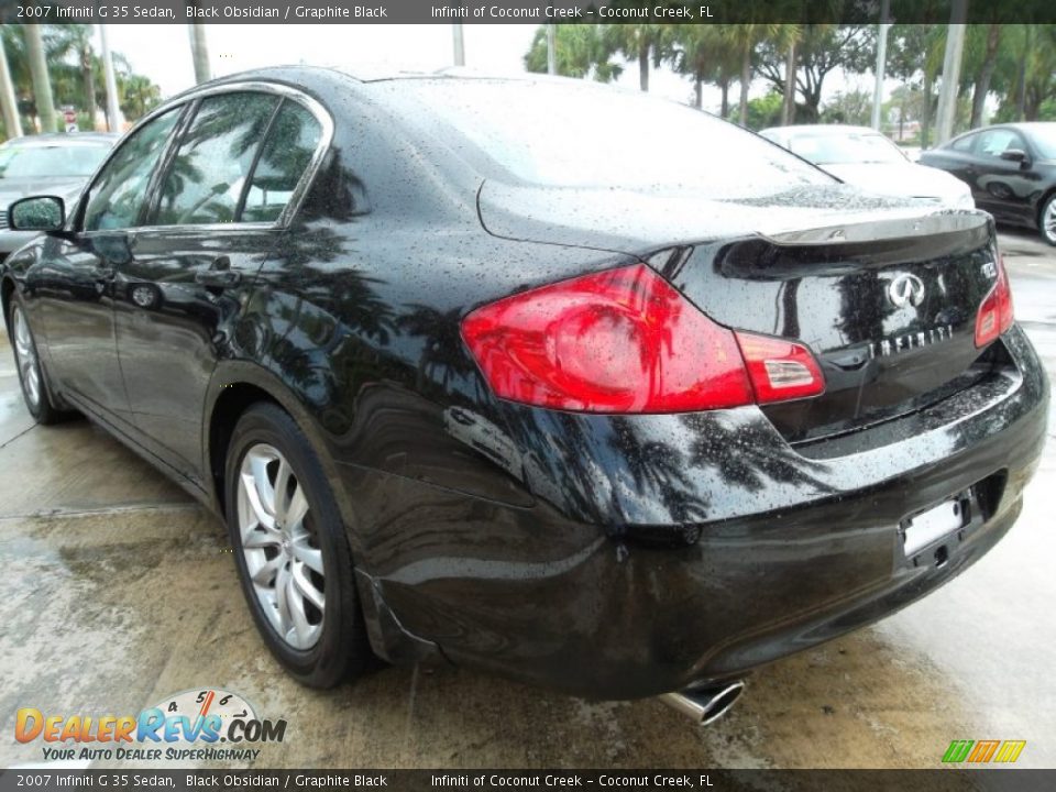 2007 Infiniti G 35 Sedan Black Obsidian / Graphite Black Photo #9