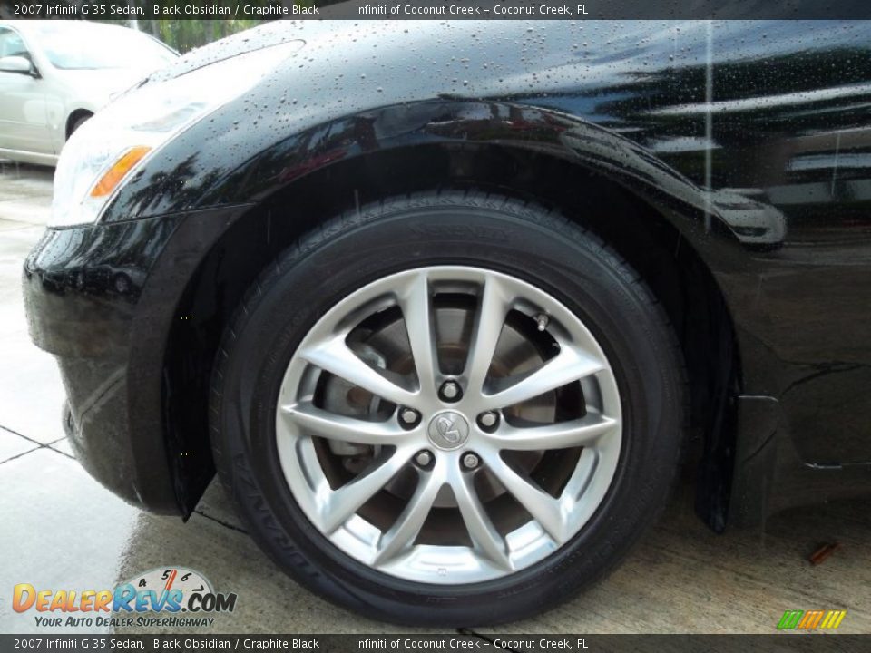 2007 Infiniti G 35 Sedan Black Obsidian / Graphite Black Photo #11