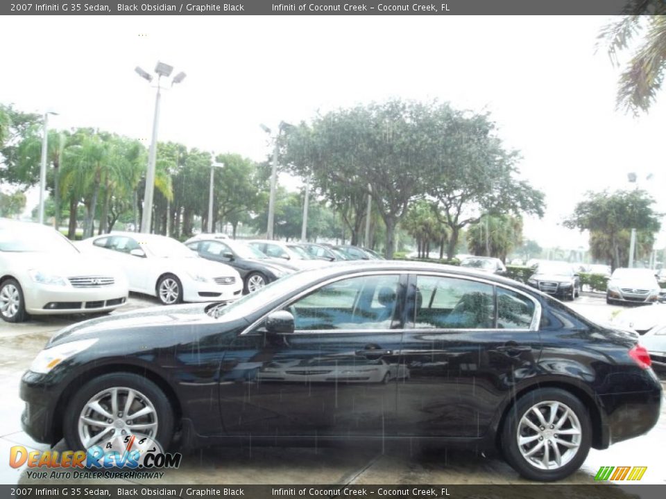 2007 Infiniti G 35 Sedan Black Obsidian / Graphite Black Photo #12