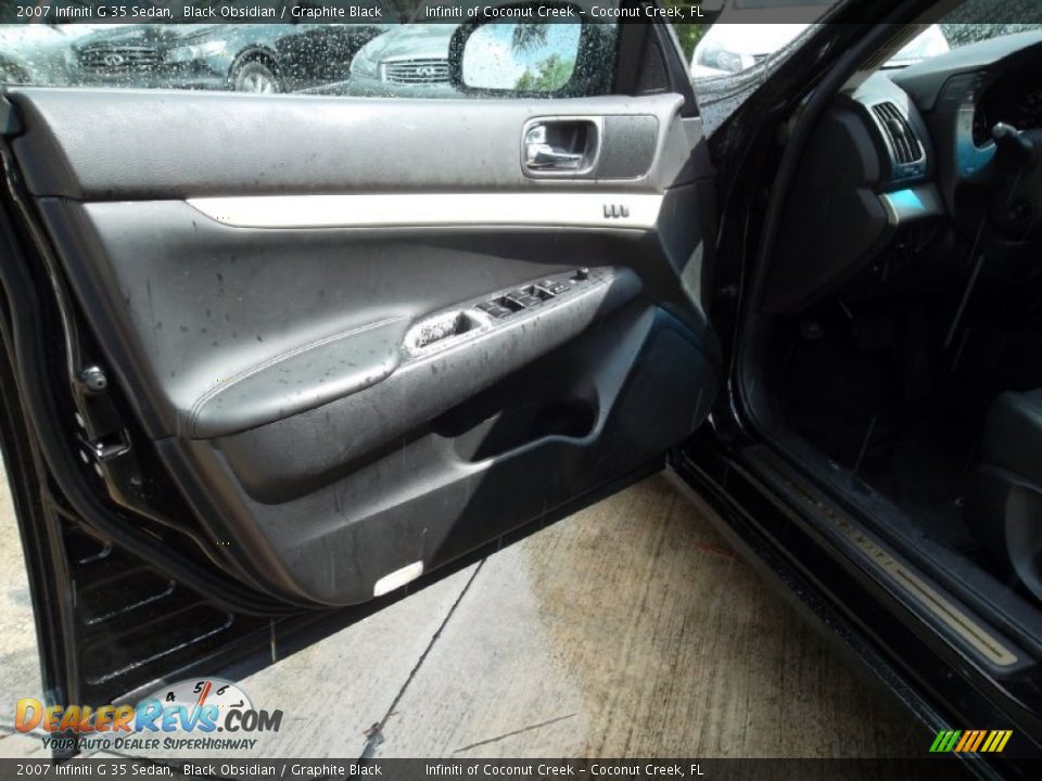 2007 Infiniti G 35 Sedan Black Obsidian / Graphite Black Photo #16