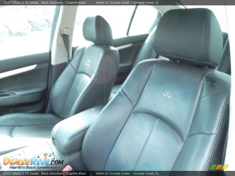 2007 Infiniti G 35 Sedan Black Obsidian / Graphite Black Photo #17
