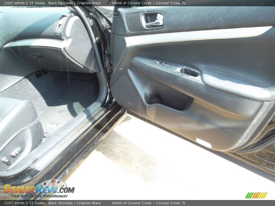 2007 Infiniti G 35 Sedan Black Obsidian / Graphite Black Photo #19