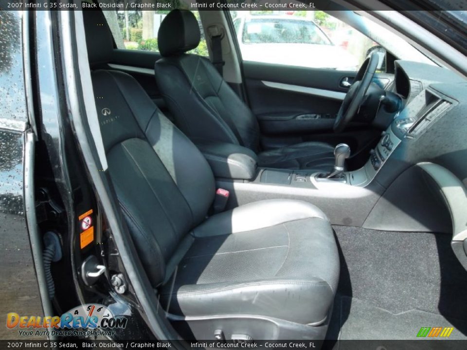 2007 Infiniti G 35 Sedan Black Obsidian / Graphite Black Photo #20