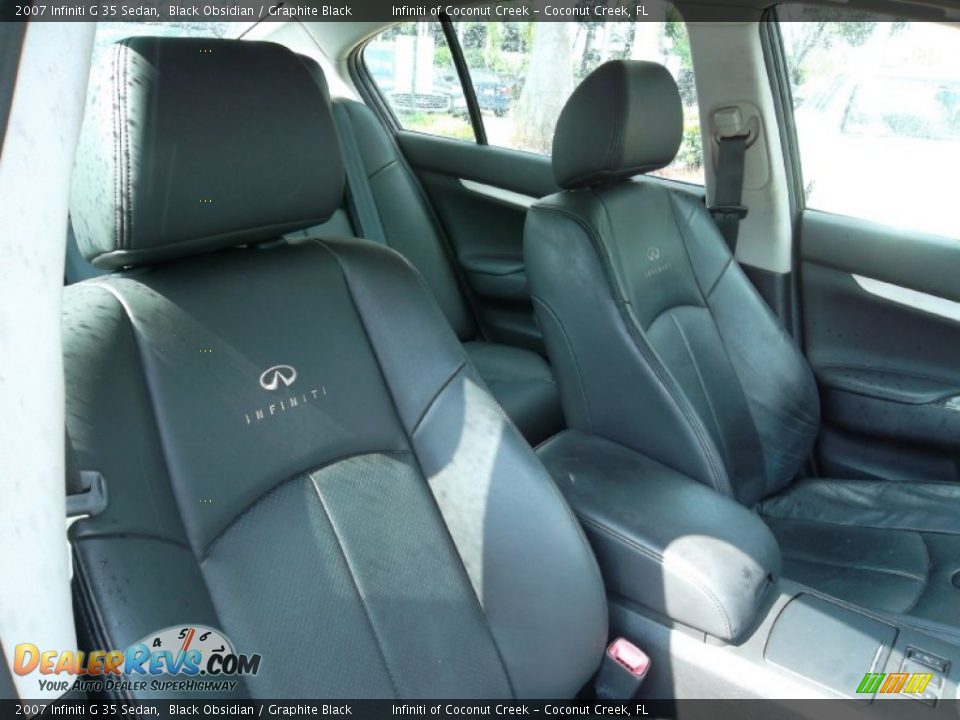 2007 Infiniti G 35 Sedan Black Obsidian / Graphite Black Photo #21