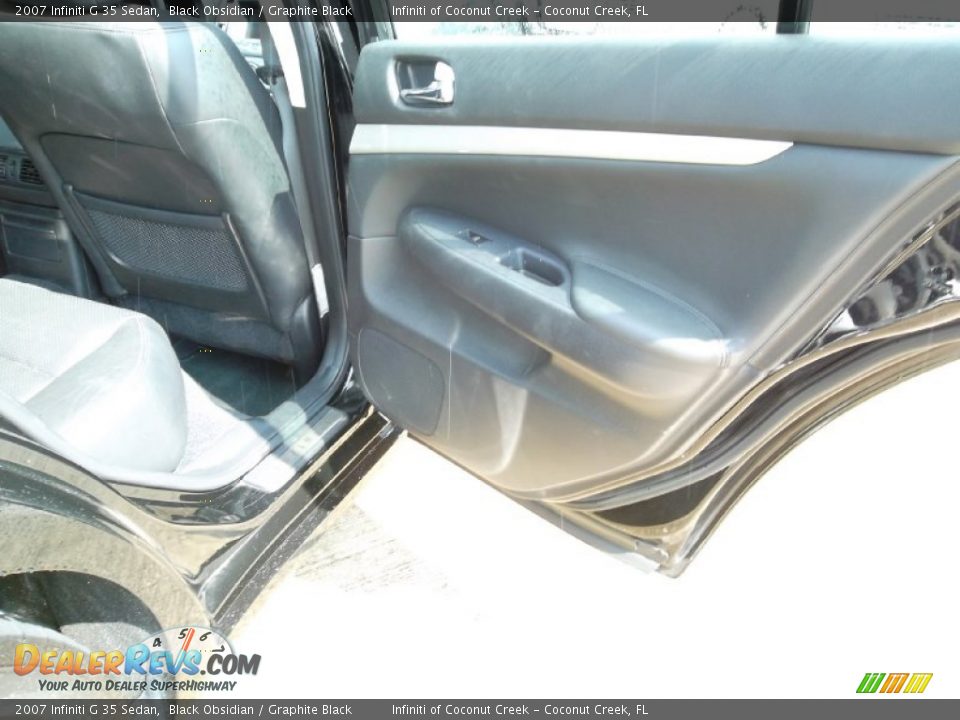 2007 Infiniti G 35 Sedan Black Obsidian / Graphite Black Photo #22