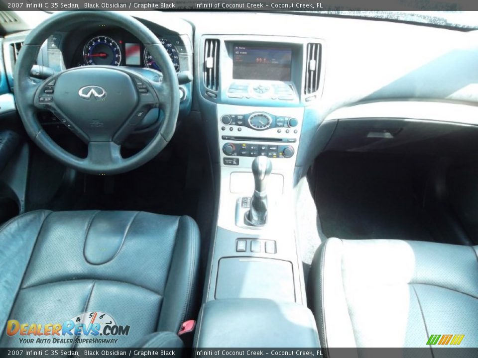 2007 Infiniti G 35 Sedan Black Obsidian / Graphite Black Photo #25