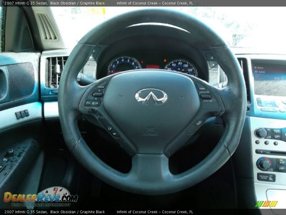 2007 Infiniti G 35 Sedan Black Obsidian / Graphite Black Photo #28