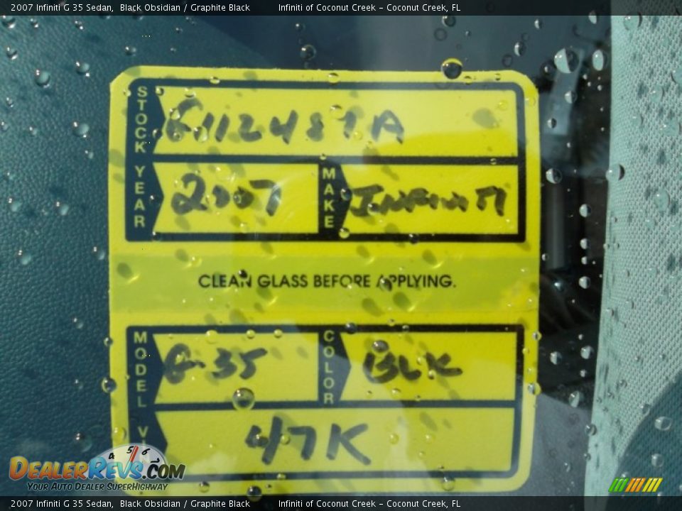 2007 Infiniti G 35 Sedan Black Obsidian / Graphite Black Photo #34