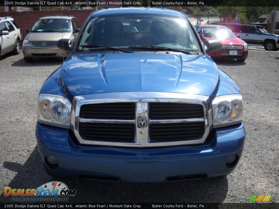 2005 Dodge Dakota SLT Quad Cab 4x4 Atlantic Blue Pearl / Medium Slate Gray Photo #19