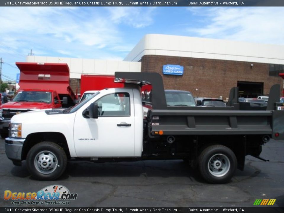 2011 Chevrolet Silverado 3500HD Regular Cab Chassis Dump Truck Summit White / Dark Titanium Photo #1