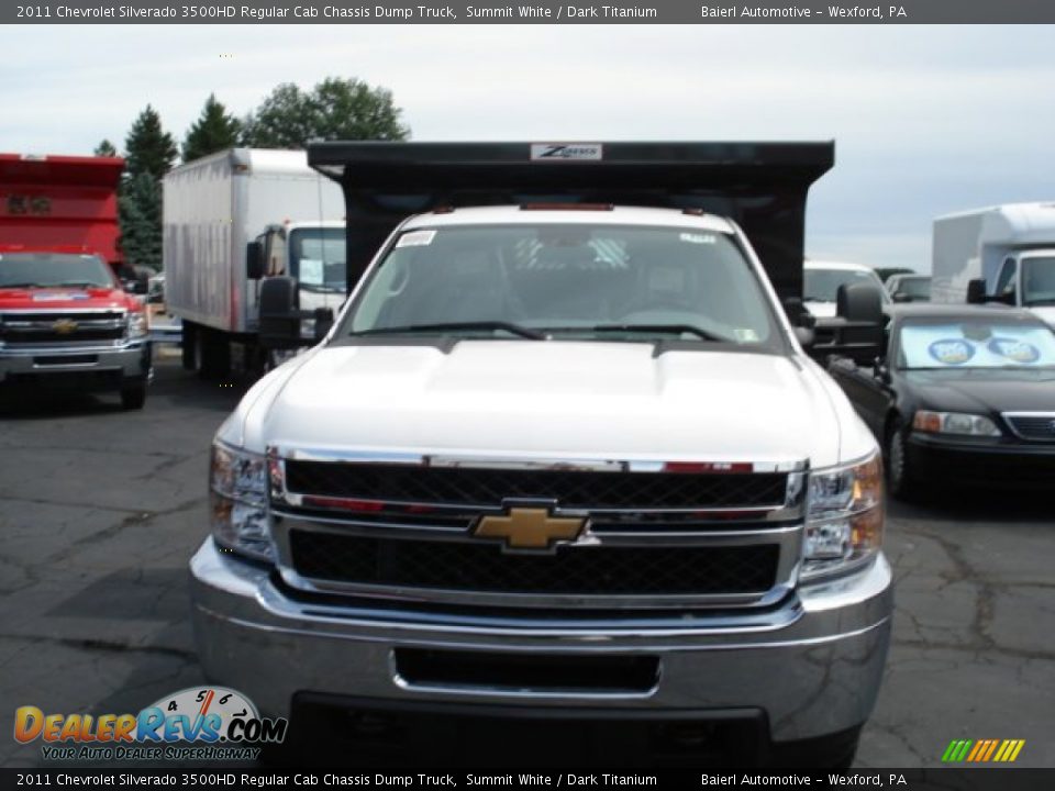 2011 Chevrolet Silverado 3500HD Regular Cab Chassis Dump Truck Summit White / Dark Titanium Photo #3