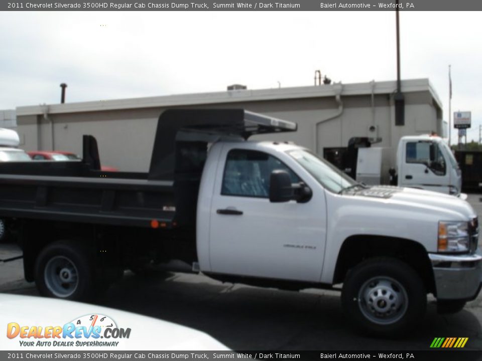 2011 Chevrolet Silverado 3500HD Regular Cab Chassis Dump Truck Summit White / Dark Titanium Photo #5