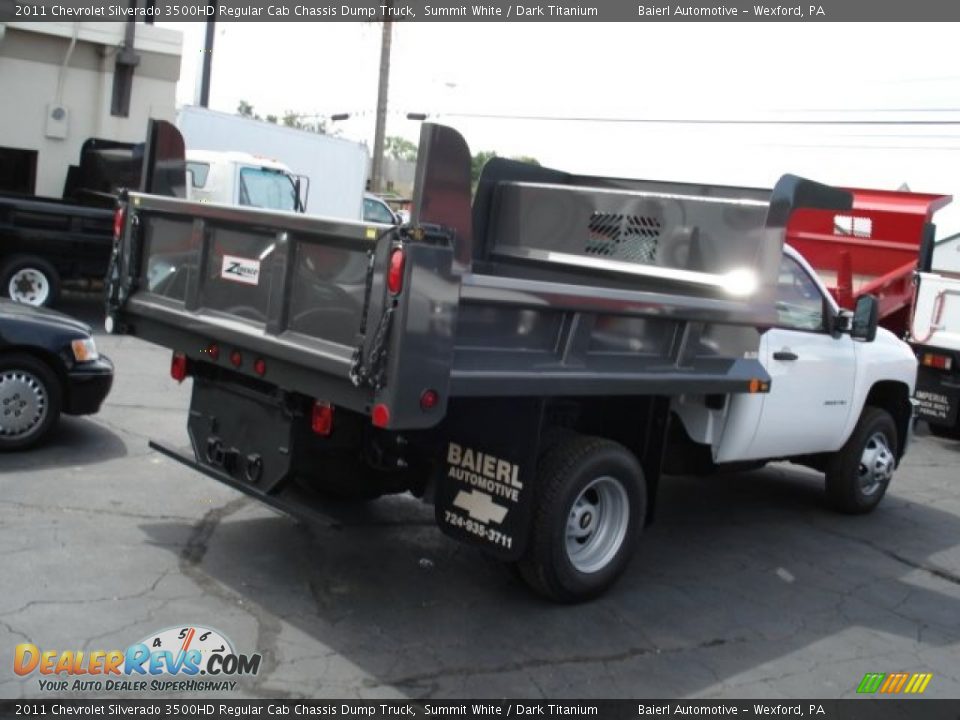 2011 Chevrolet Silverado 3500HD Regular Cab Chassis Dump Truck Summit White / Dark Titanium Photo #6