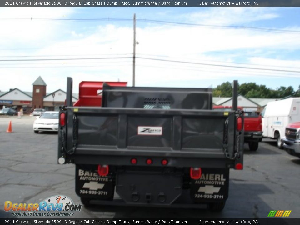 2011 Chevrolet Silverado 3500HD Regular Cab Chassis Dump Truck Summit White / Dark Titanium Photo #7