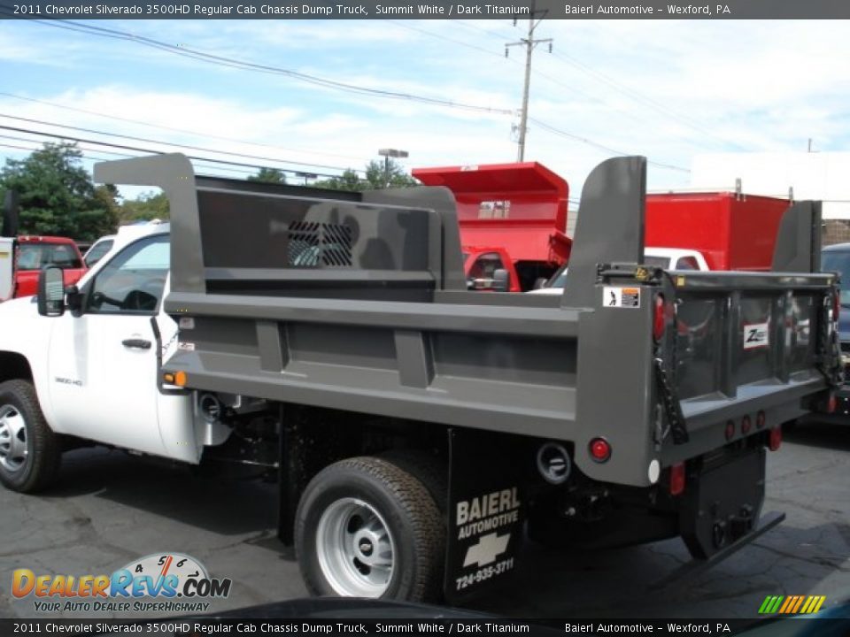 2011 Chevrolet Silverado 3500HD Regular Cab Chassis Dump Truck Summit White / Dark Titanium Photo #8