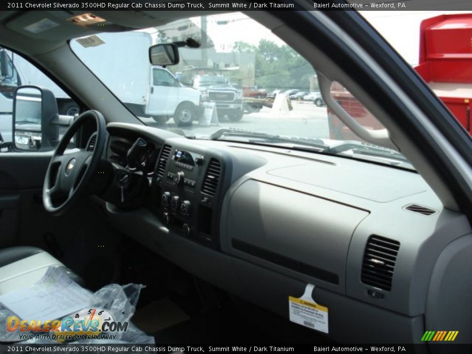 2011 Chevrolet Silverado 3500HD Regular Cab Chassis Dump Truck Summit White / Dark Titanium Photo #14