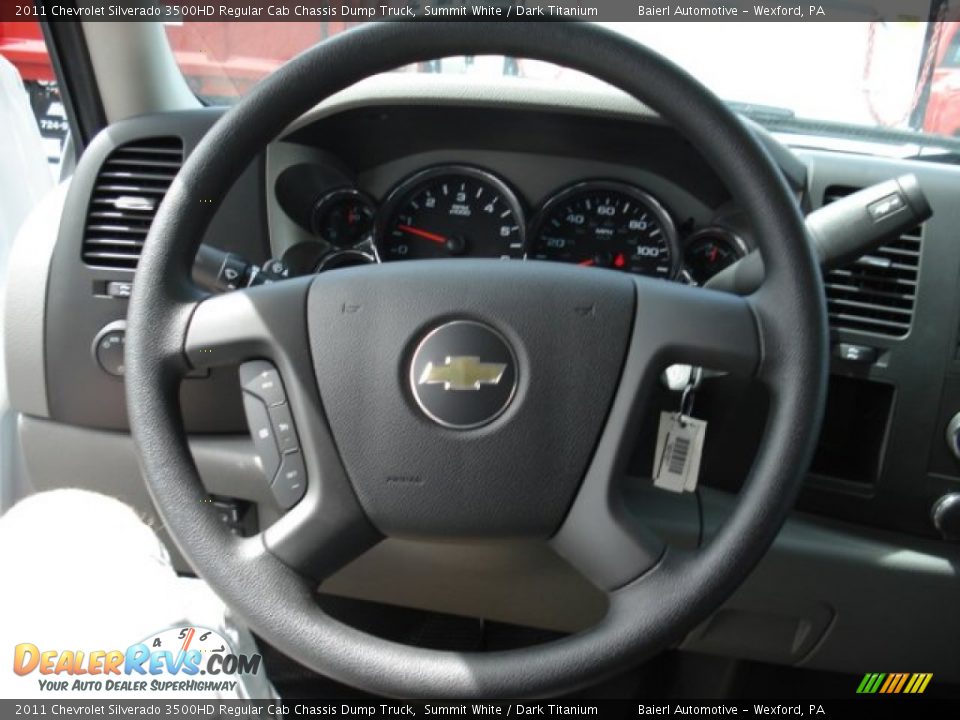 2011 Chevrolet Silverado 3500HD Regular Cab Chassis Dump Truck Summit White / Dark Titanium Photo #18