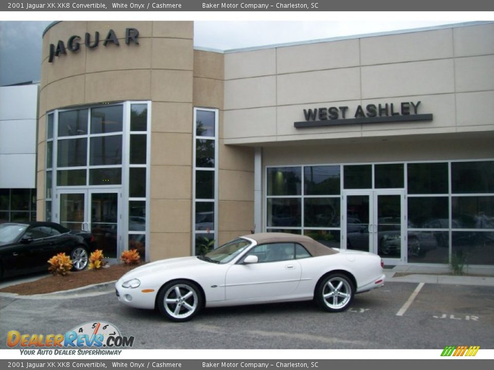 2001 Jaguar XK XK8 Convertible White Onyx / Cashmere Photo #1