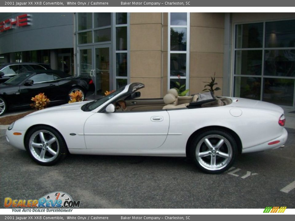 2001 Jaguar XK XK8 Convertible White Onyx / Cashmere Photo #3