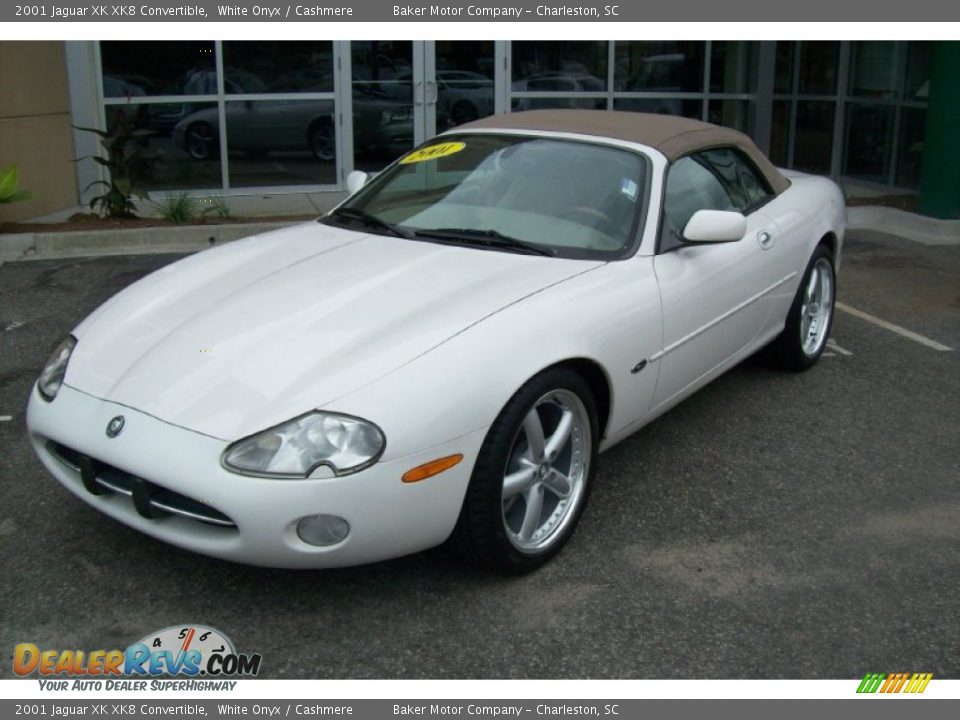 2001 Jaguar XK XK8 Convertible White Onyx / Cashmere Photo #4