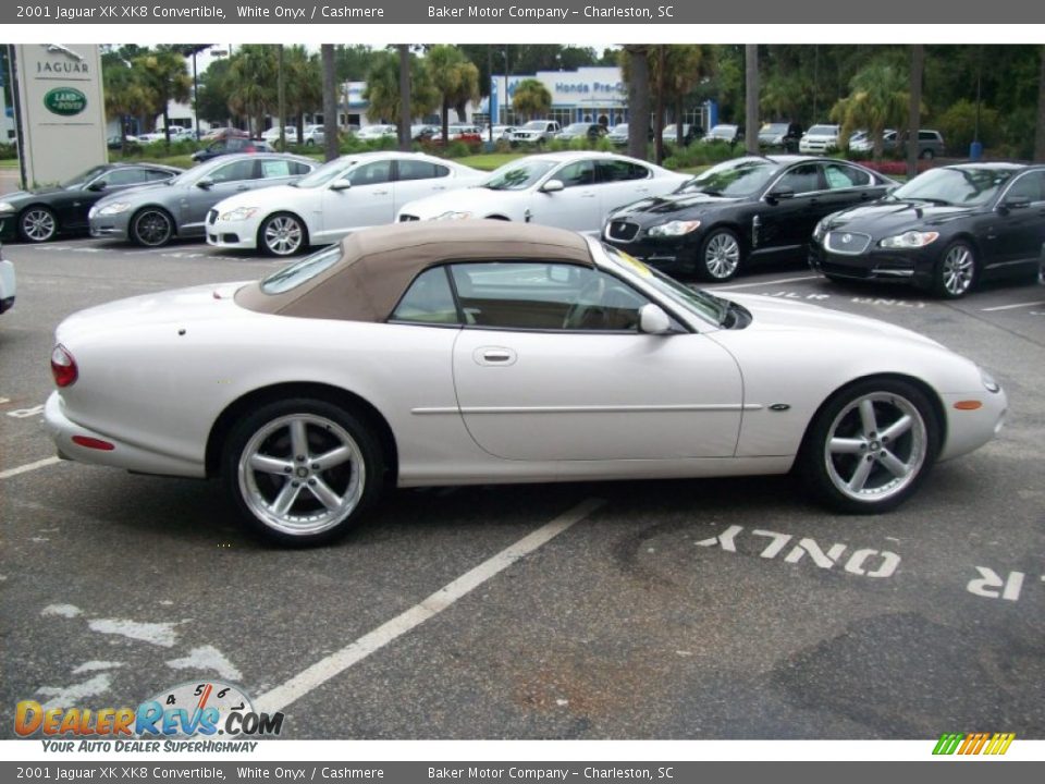 2001 Jaguar XK XK8 Convertible White Onyx / Cashmere Photo #7