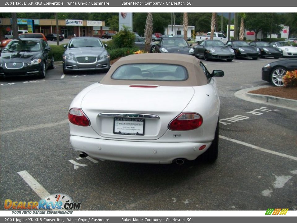 2001 Jaguar XK XK8 Convertible White Onyx / Cashmere Photo #8