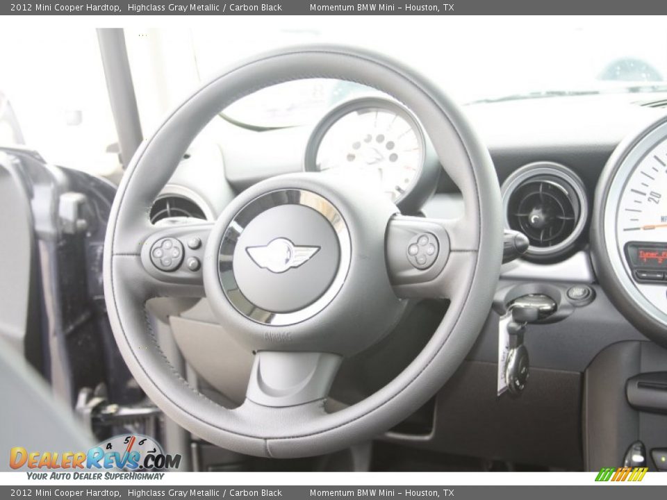 2012 Mini Cooper Hardtop Highclass Gray Metallic / Carbon Black Photo #22