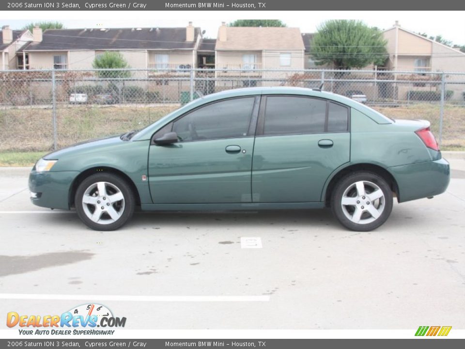 2006 Saturn ION 3 Sedan Cypress Green / Gray Photo #3