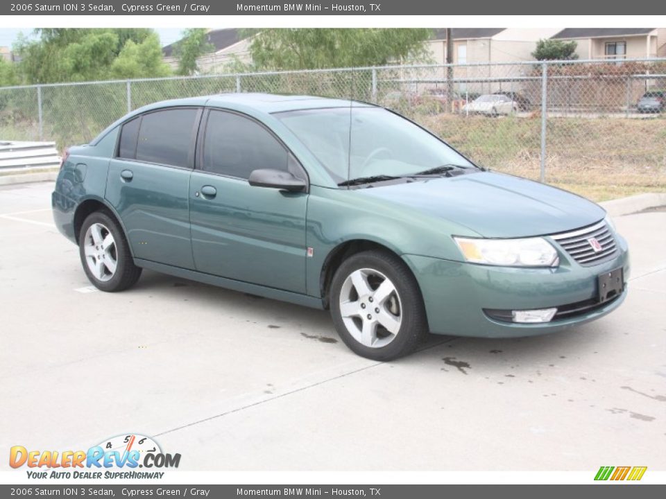 2006 Saturn ION 3 Sedan Cypress Green / Gray Photo #6