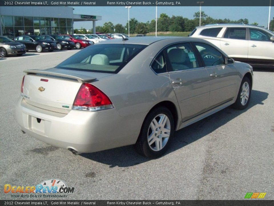 2012 Chevrolet Impala LT Gold Mist Metallic / Neutral Photo #12