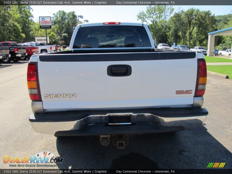 2002 GMC Sierra 1500 SLT Extended Cab 4x4 Summit White / Graphite Photo #3