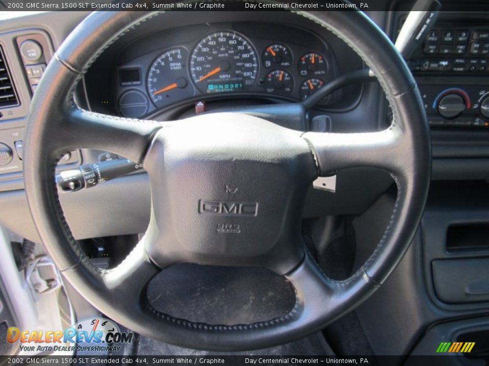 2002 GMC Sierra 1500 SLT Extended Cab 4x4 Summit White / Graphite Photo #10