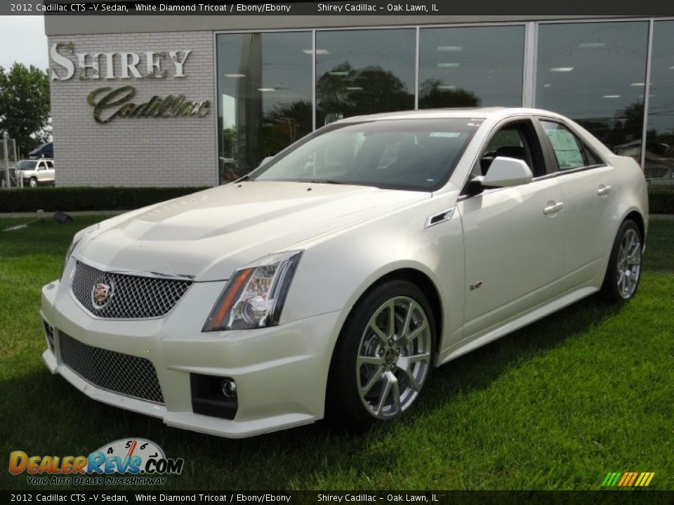 2012 Cadillac CTS -V Sedan White Diamond Tricoat / Ebony/Ebony Photo #1